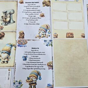 Baking gnome Mini junk journal/scrapbooking kit,